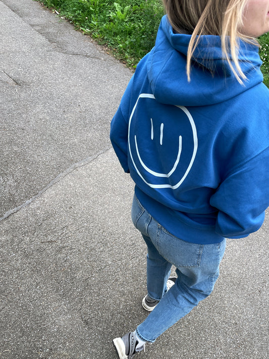 smiley - Unisex Hoodie, blue