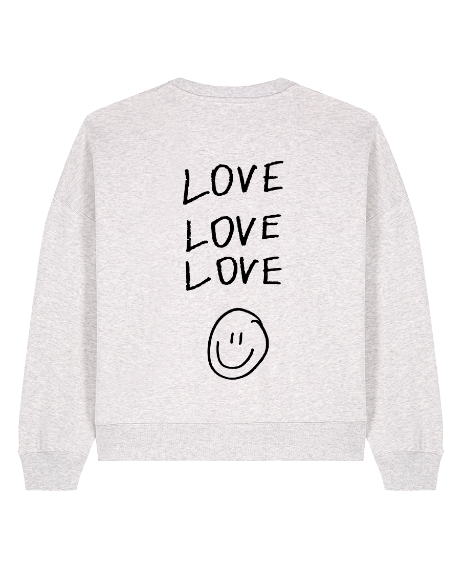 love love love - Women Sweater, hellgrau