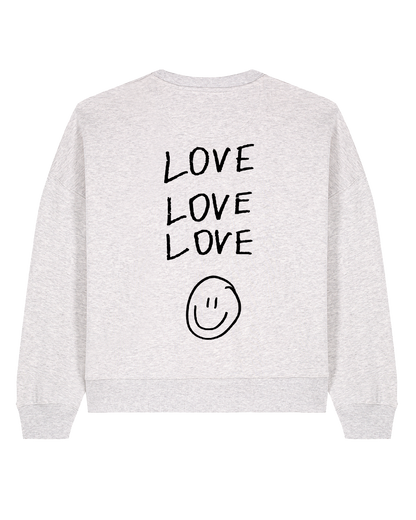 love love love - Women Sweater, hellgrau