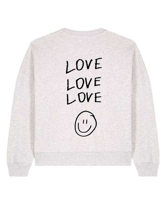 love love love - Women Sweater, hellgrau