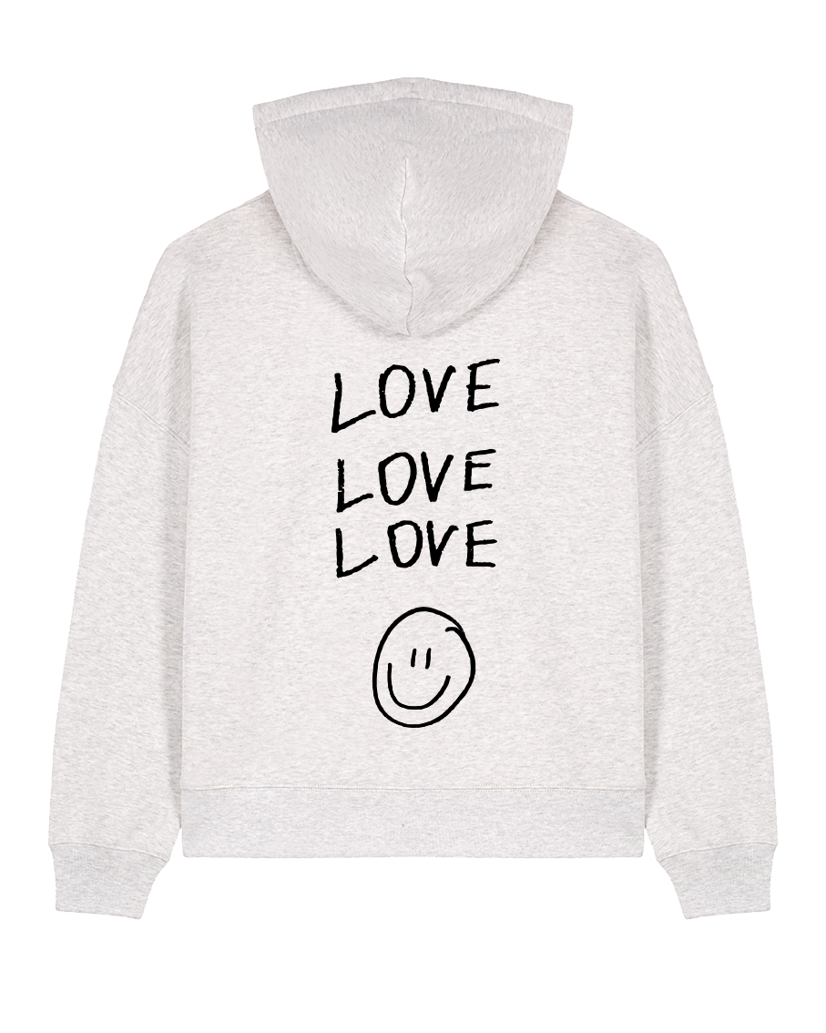 love love love - Women Hoodie, hellgrau