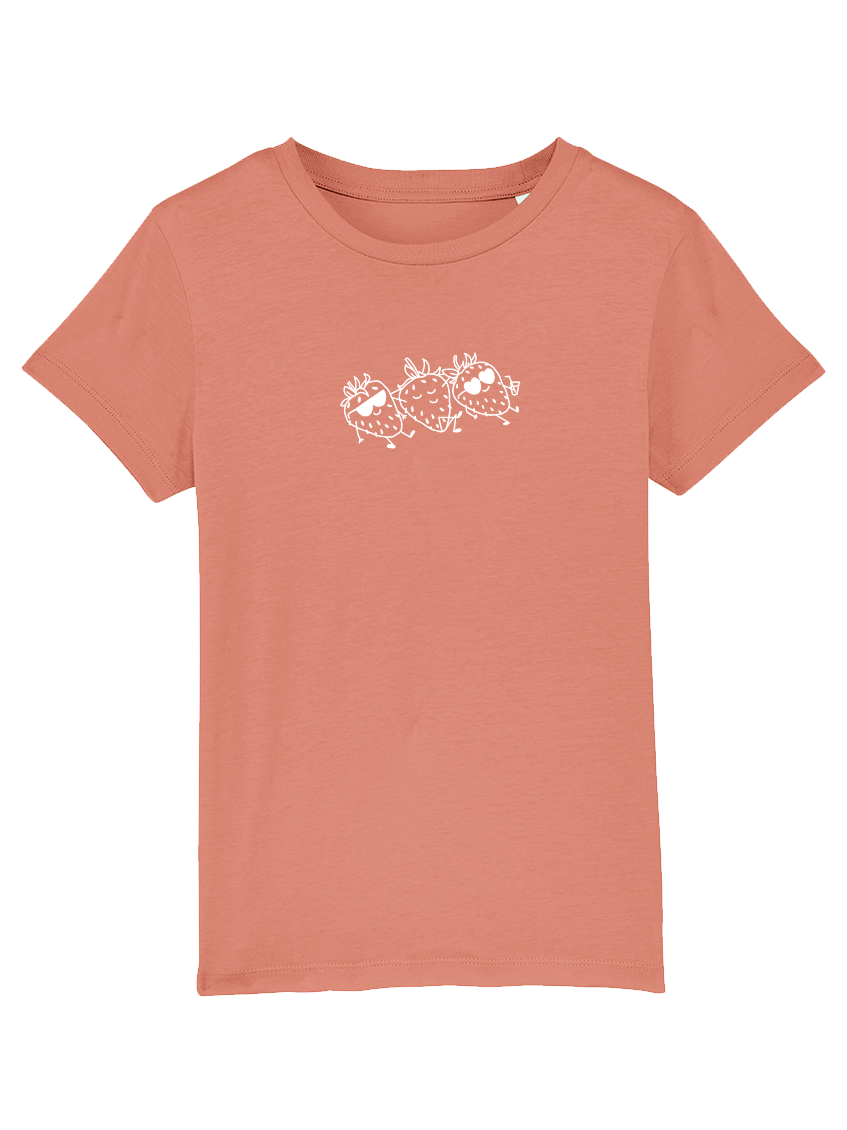 Erdbeeren - Kids-Shirt, peach